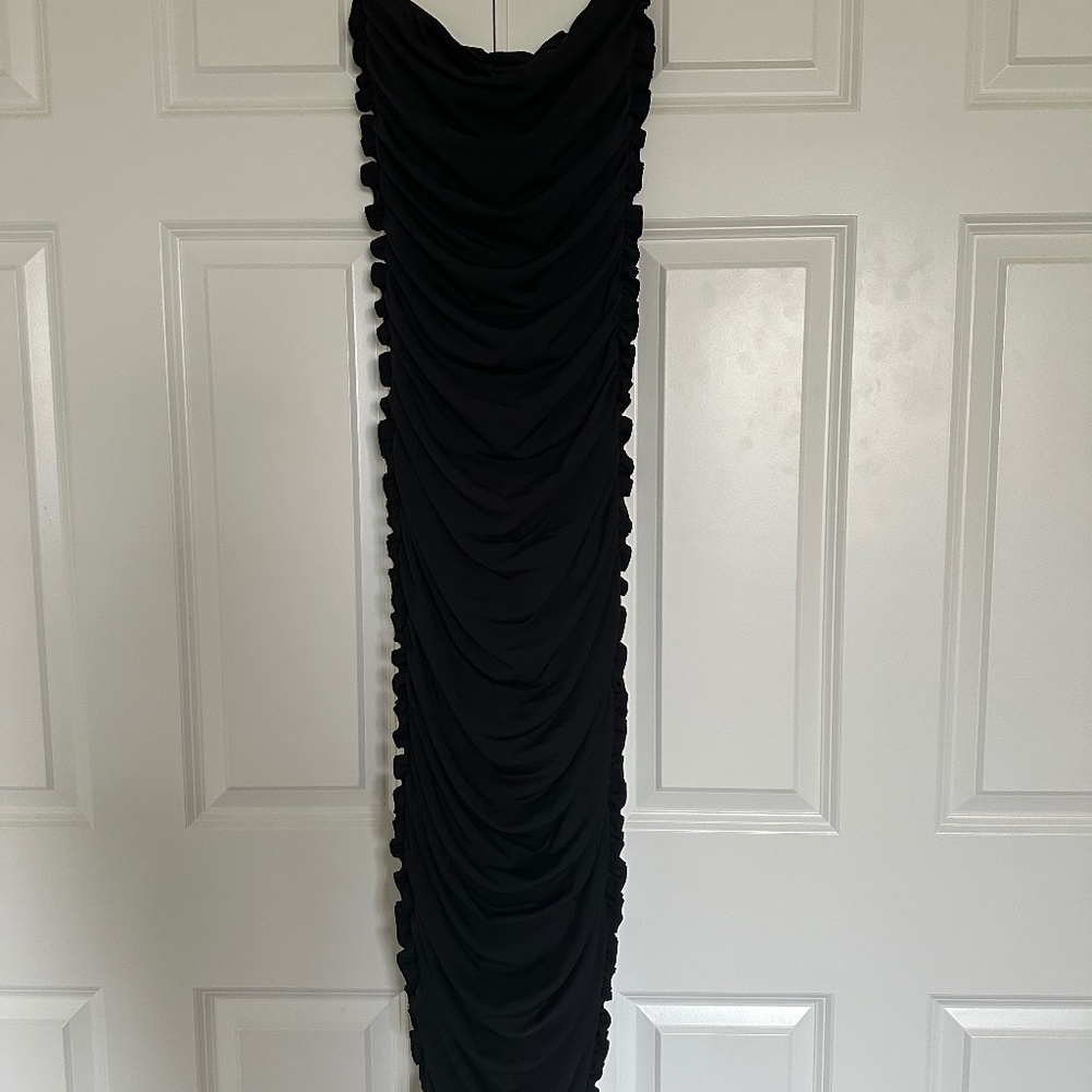 Rouched strapless dress